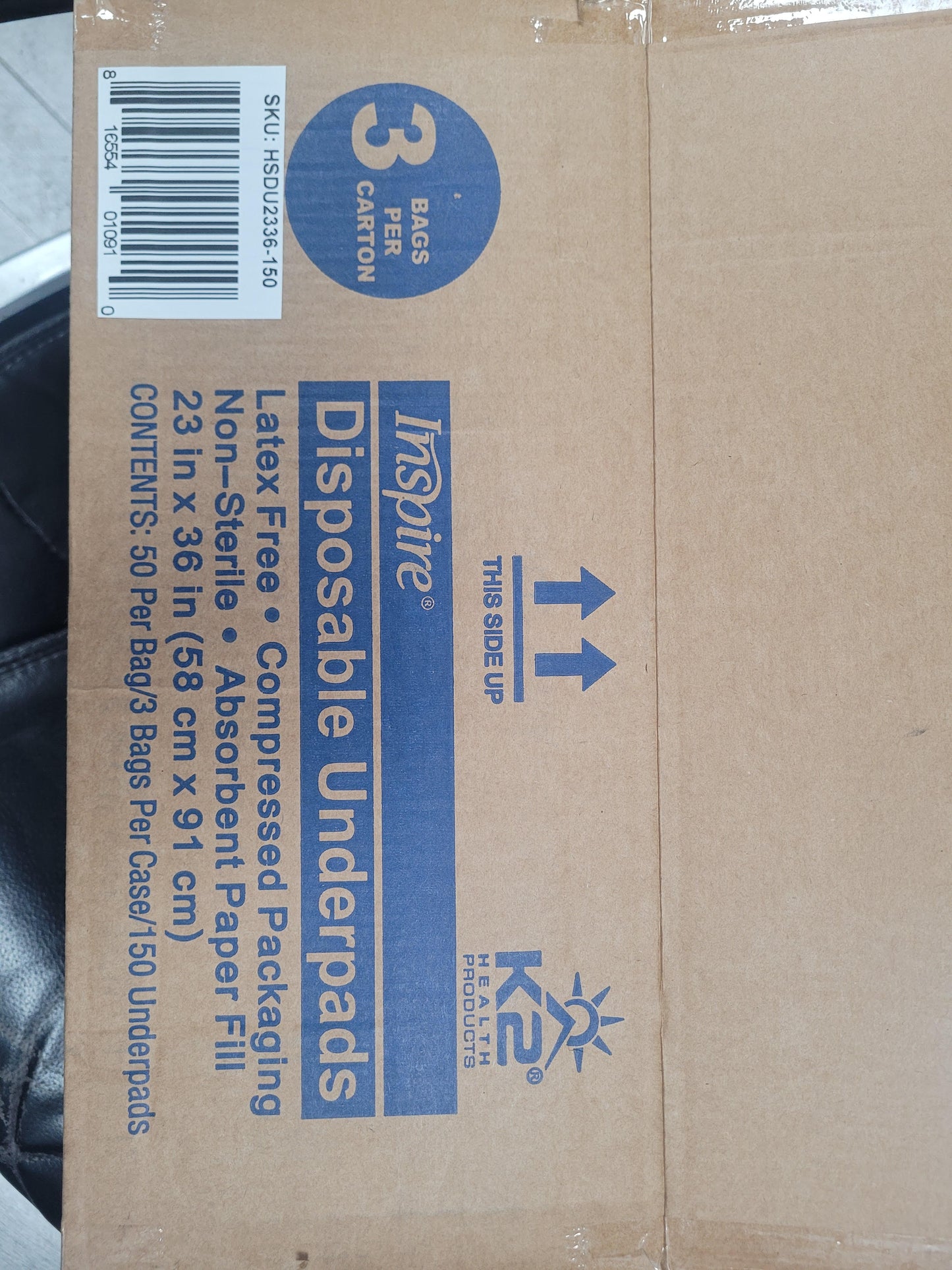 Inspire Disposable Underpads, 23 X 36 inch, 150 Count