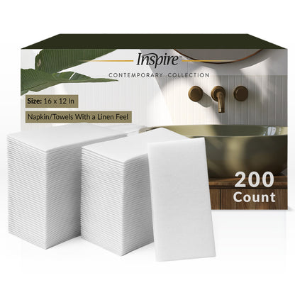 Inspire Linen Feel Disposable Napkins - 200 Ct.