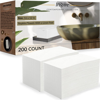 Inspire Linen Feel Disposable Napkins - 200 Ct.