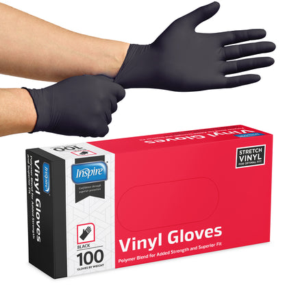 Black Vinyl Gloves