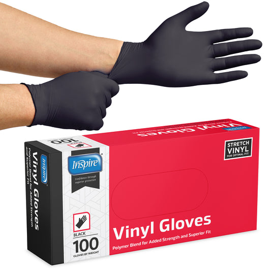 Black Vinyl Gloves