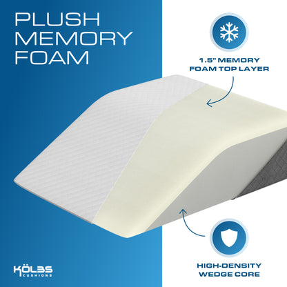 Kolbs Memory Foam Leg Elevation Pillow