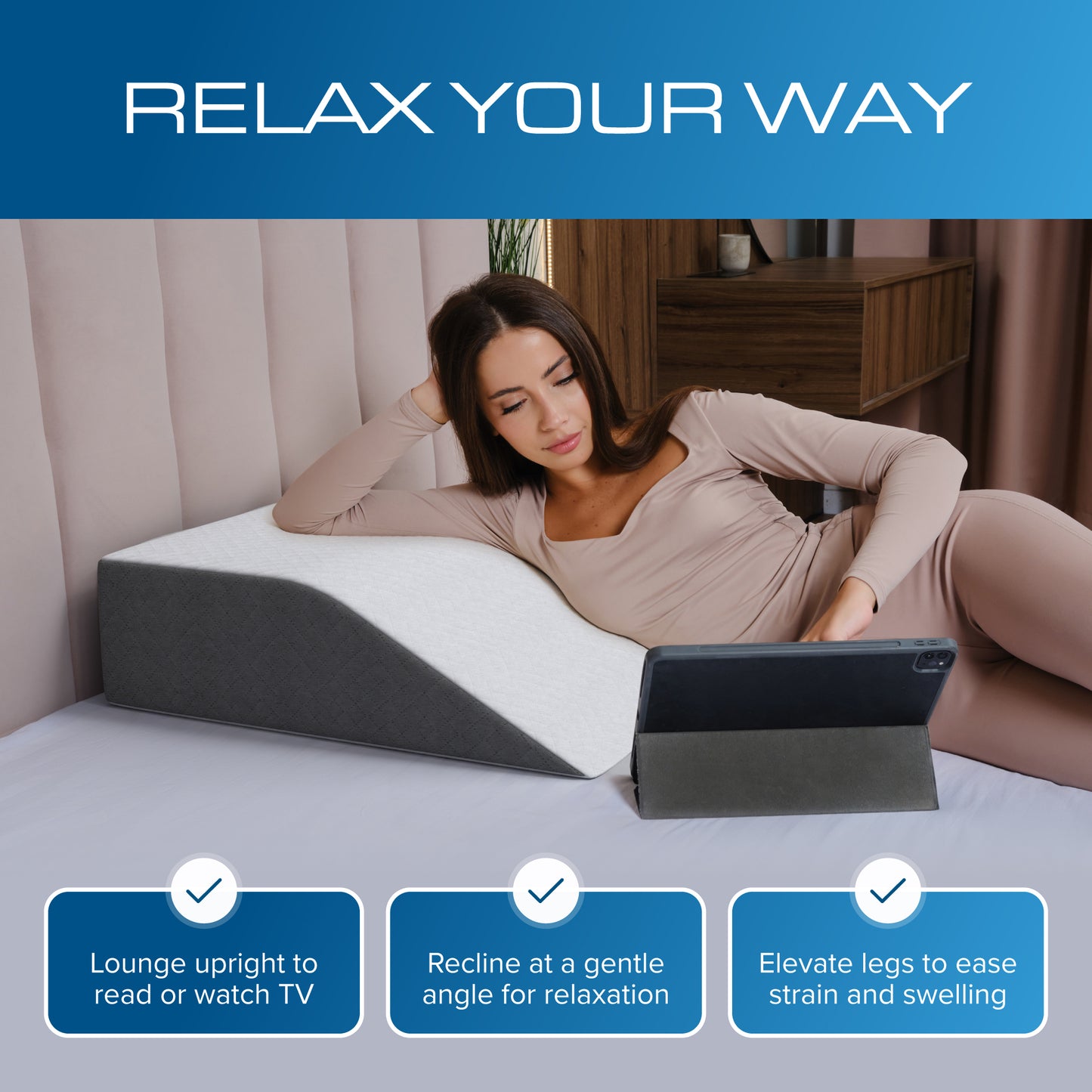 Kolbs Memory Foam Leg Elevation Pillow