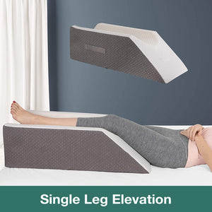 leg wedge pillow that elevates your leg and maintains proper positioning for comfort and healing