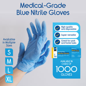 Inspire Nitrile Exam Gloves | The Original Quality Stretch Nitrile Cobalt Blue | 4.5 Gloves Disposable Latex Free Medical EMT (Light Blue, Small)