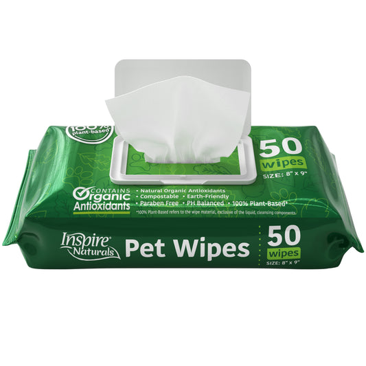 Inspire Naturals Pet Wipes 50 Count