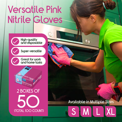 Inspire Nitrile Pink 100 Count