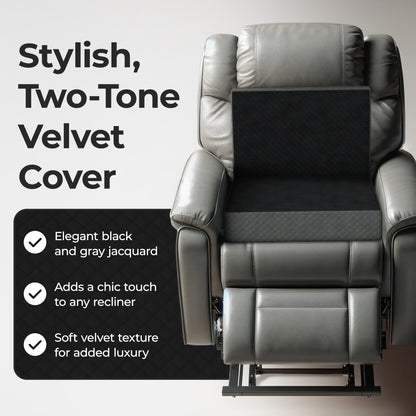 Kolbs Extra Large Recliner Cushion | Chic 2 Tone Velvet Cover (Seat with Back)