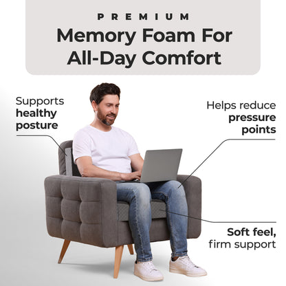 Kolbs Extra Large Recliner Cushion | Chic 2 Tone Velvet Cover (Seat with Back)