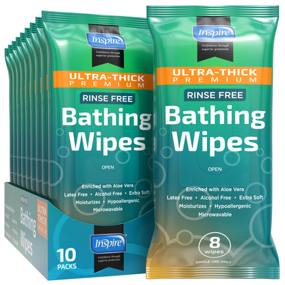 Ultra Thick Rinse Free Body Wash Wipes