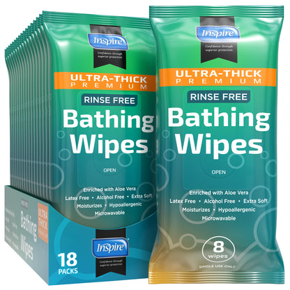 Ultra Thick Rinse Free Body Wash Wipes