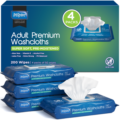 Inspire Adult Wash Cloths 200 Count