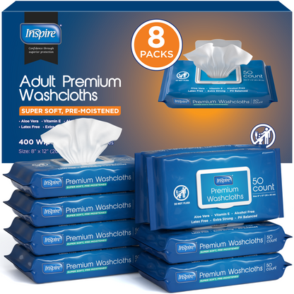 Inspire Adult Wash Cloths 400 Count