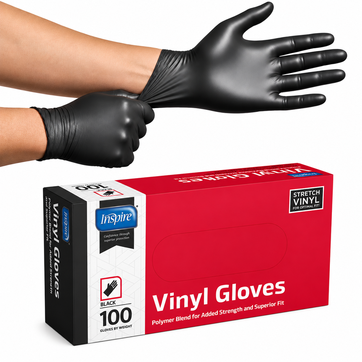 Black Vinyl Gloves