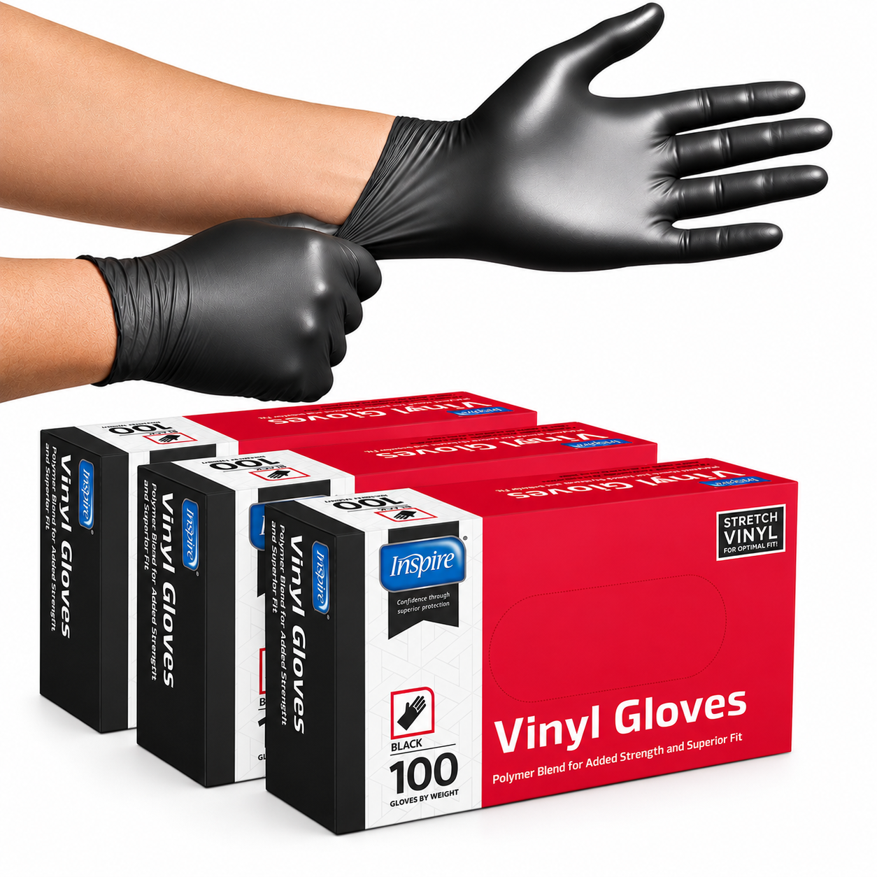 Black Vinyl Gloves