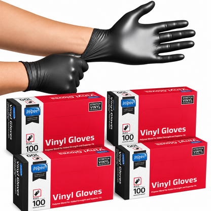 Black Vinyl Gloves