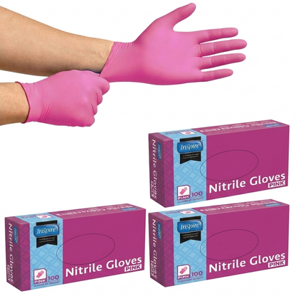 Inspire Nitrile Pink 100 Count