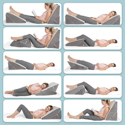 Adjustable Wedge Pillow For Reading And Improved Sleep Qaulity