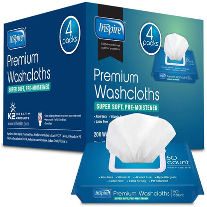 Inspire Adult Wash Cloths 200 Count