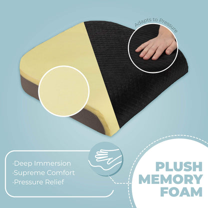 Kolbs Extra Large Seat Cushion With Plush Memory Foam