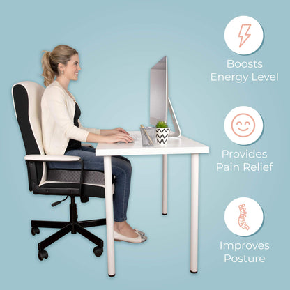 Kolbs Extra Large Seat Cushion With Plush Memory Foam