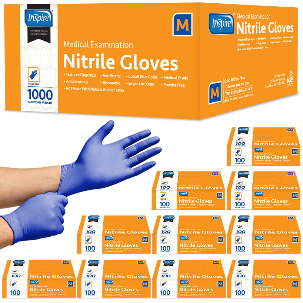 Ambi-Dex Blue Nitrile Gloves Med buy 600ct