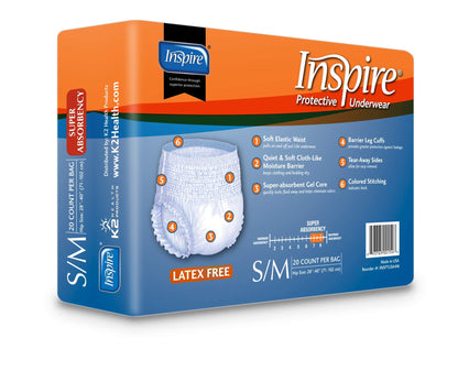 Inspire Adult Diaper Incontinence UnderwearSmall/Medium