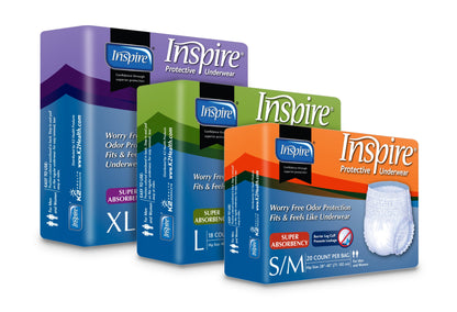 Inspire Adult Diaper Incontinence UnderwearSmall/Medium