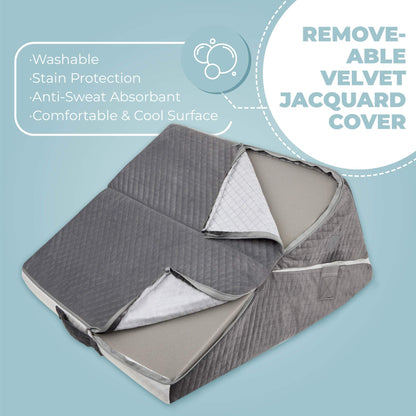 Adjustable Wedge Pillow For Reading And Improved Sleep Quality with Deep Immersion And Memory Foam