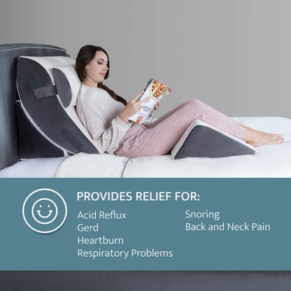 Pillow That Provides Relief For Acid Reflux, Gerd, Heartburn, Respiratory Problems, Snoring, Back And Neck Pain