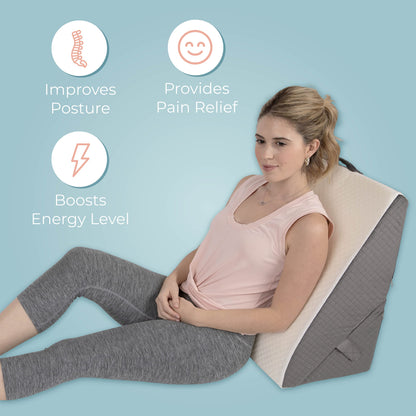 Adjustable Wedge Pillow For Reading And Improved Sleep Qaulity